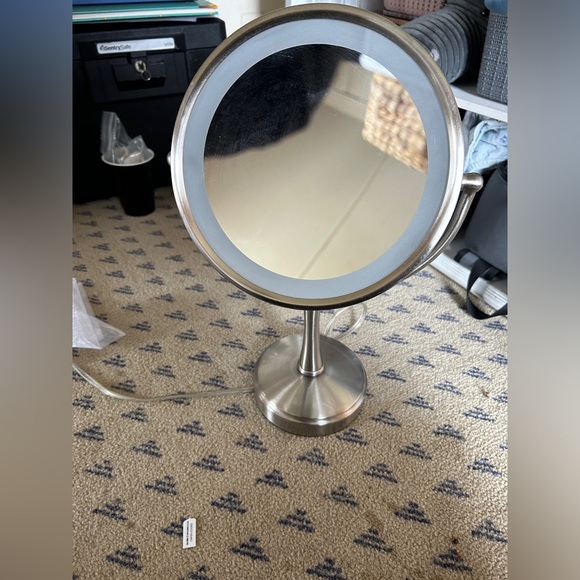 Other - Two-Sided Round Vanity Mirror with Light